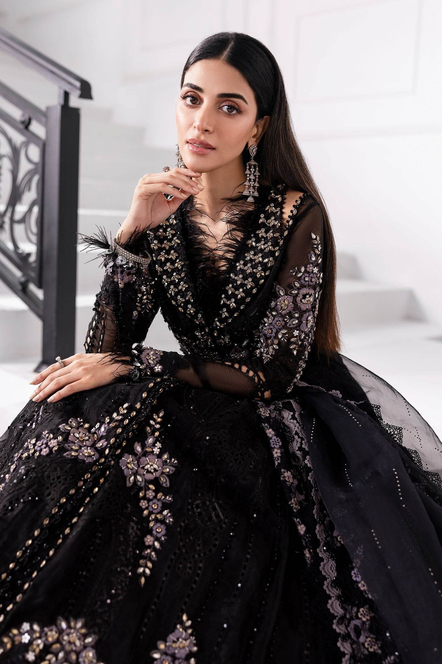 MARIA B. Embroidered Vol-30 Luxury Unstitched 3pcs - Jotey