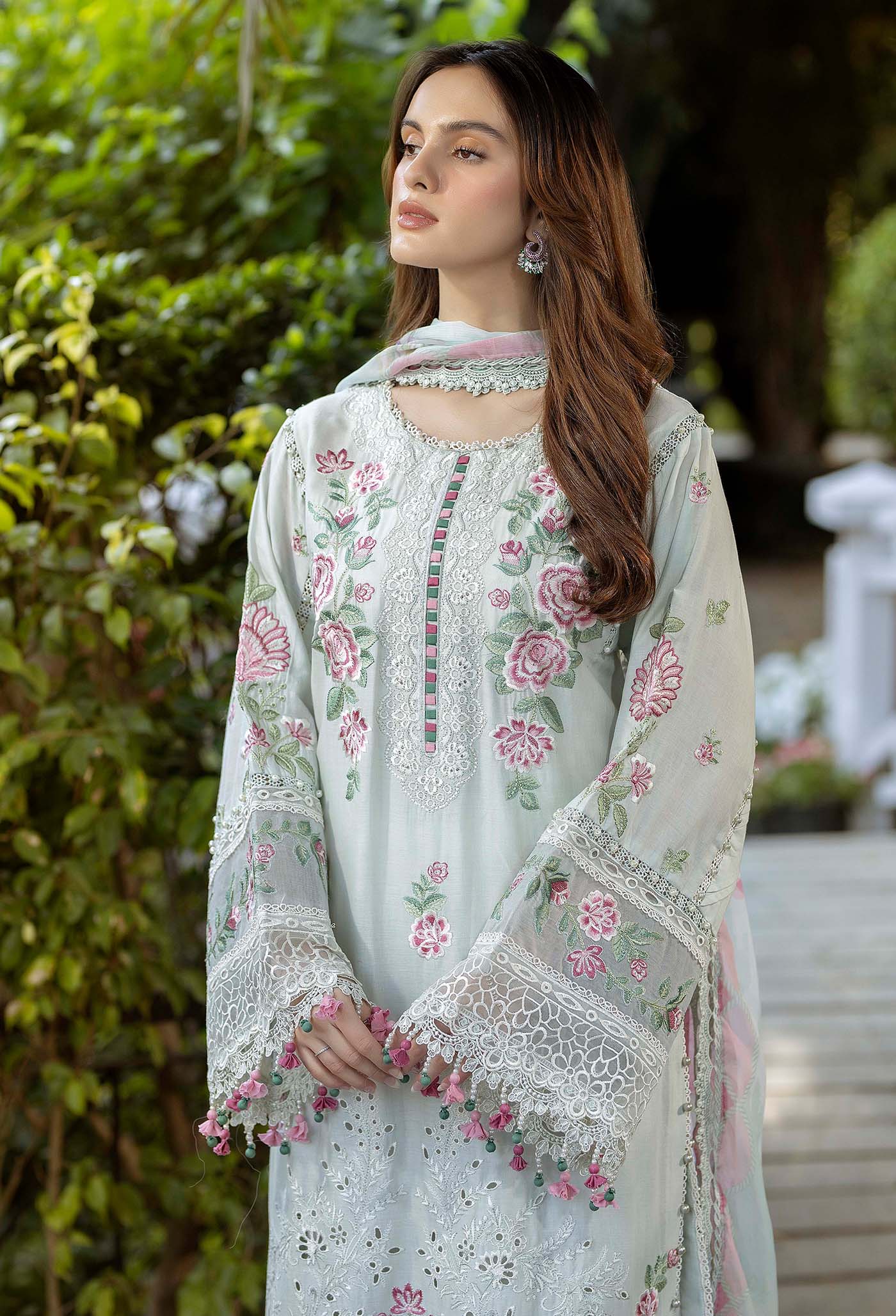 Adan's Libas Gardenia Embroiderd Unstitched Lawn 3 Piece