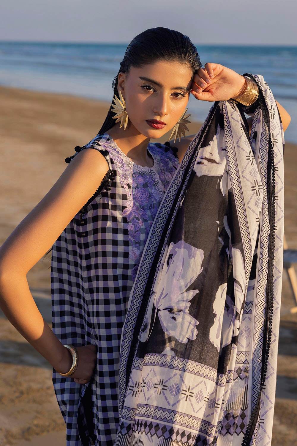 Gul Ahmed Printed Summer Lawn'25 Unstitched 3pcs - Jotey