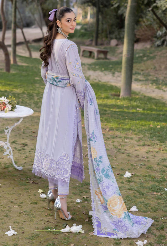 Adans Libas Gull Rukh Unstitched Lawn 3 Piece - Jotey