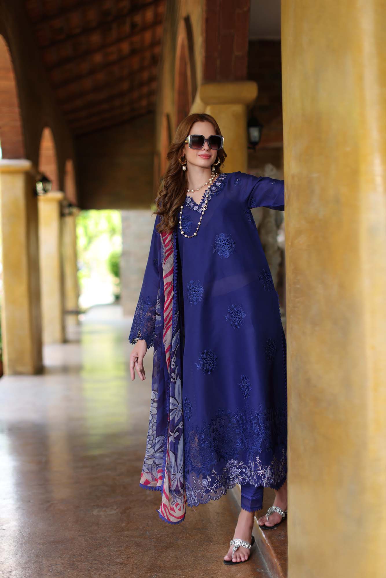 Noor By Saadia Asad Eid Luxe Printkari Embroidered Lawn Unstitched 3pcs