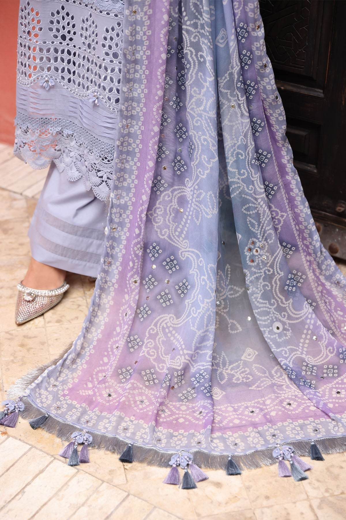 Baazar By Nureh Embroidered Chikankari Lawn Unstitched 3pcs - Jotey