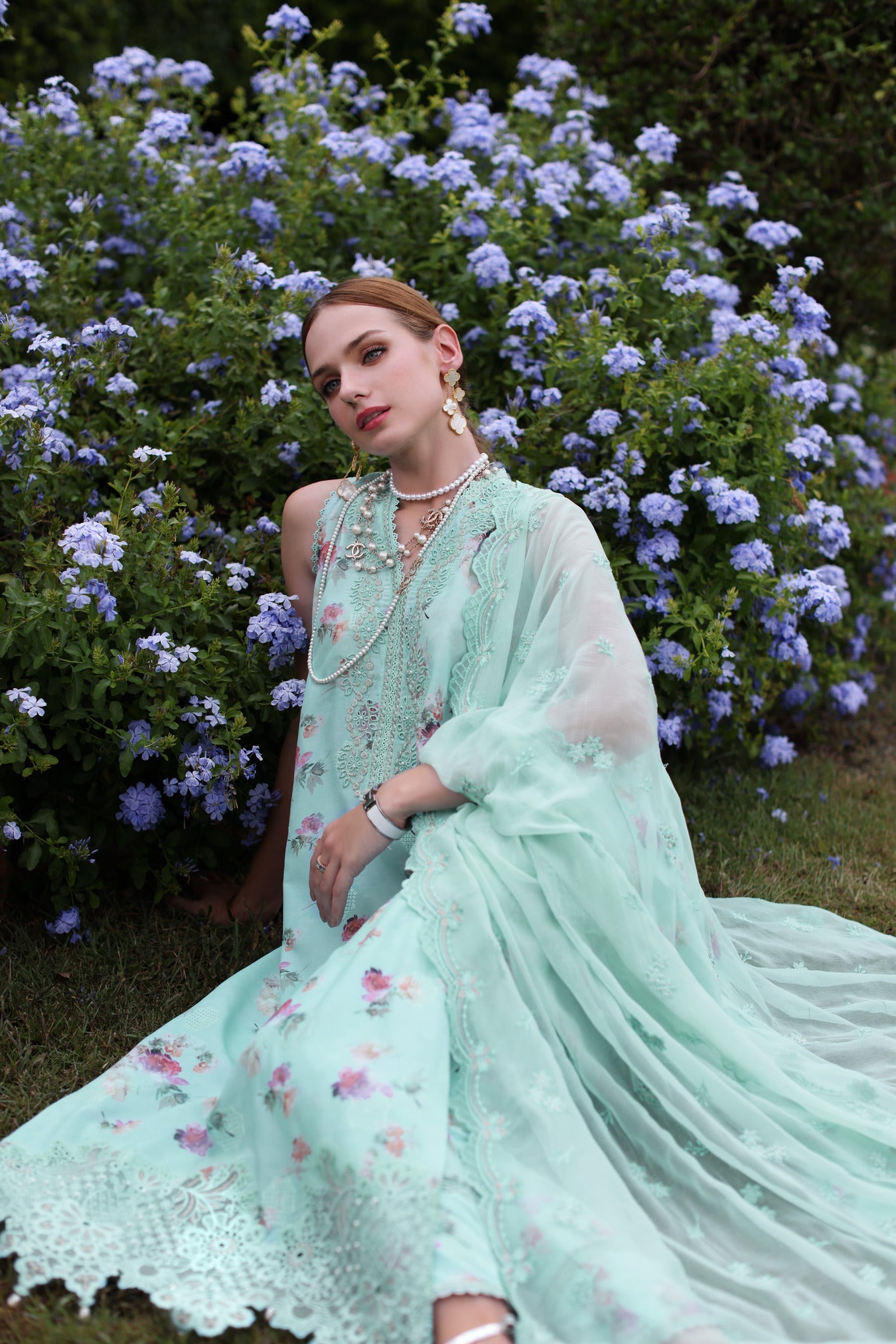 Noor By Saadia Asad Eid Luxe Printkari Embroidered Lawn Unstitched 3pcs