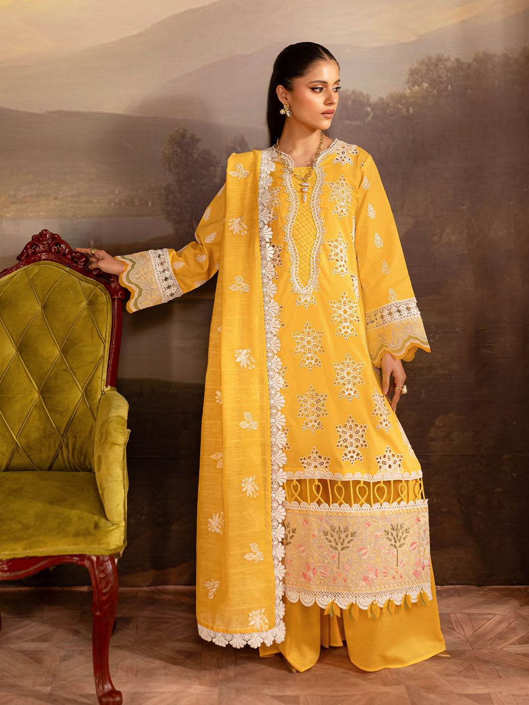 Twilight By Mahnur Embroidered Lawn Unstitched 3pcs - Jotey