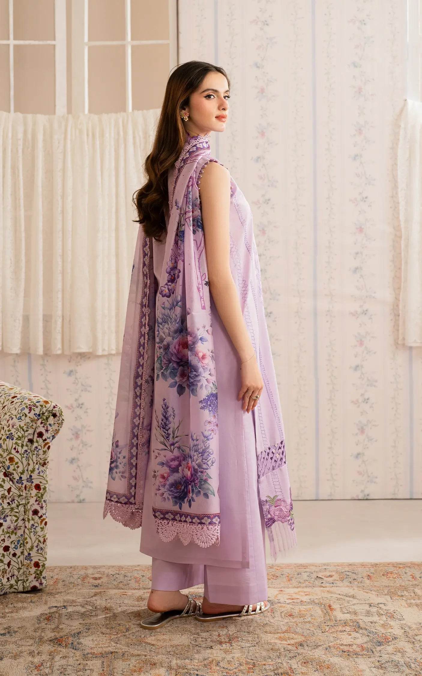 Meraki By Asifa And Nabeel Vol-01 Embroidered Lawn Unstitched 3pcs - Jotey
