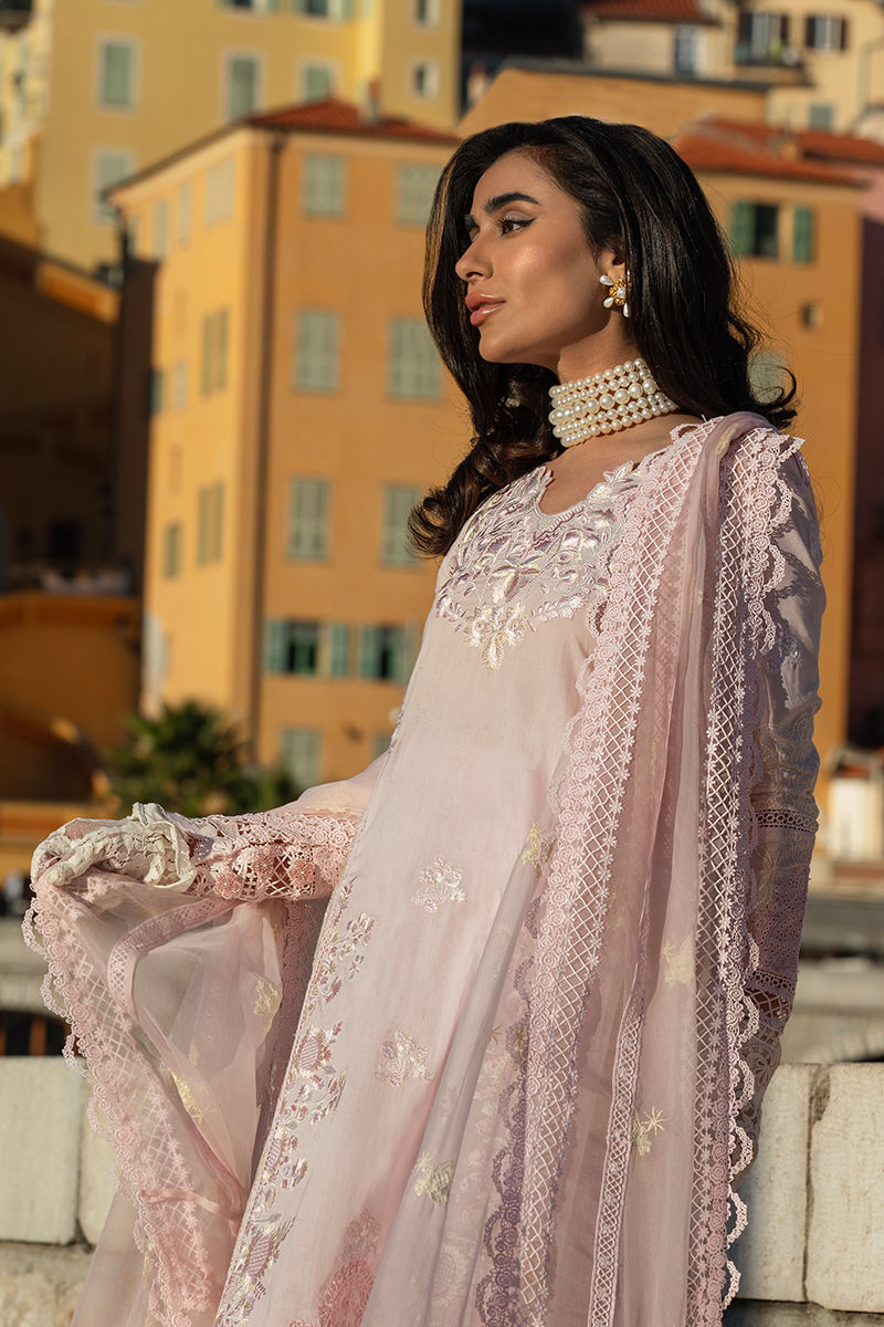 Zoha By Ansab Jahangir Embroidered Luxury Lawn'25 Unstitched 3pcs