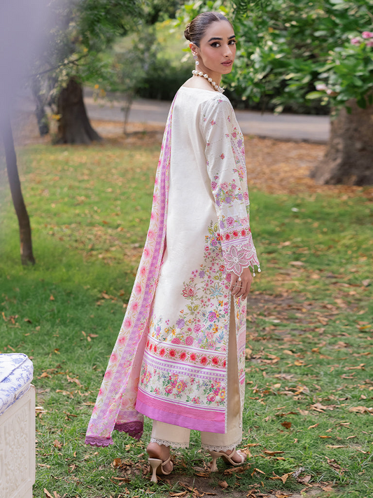 RAJBARI Printkari Sehiffli Exclusive Embroidered Unstitched 3pcs