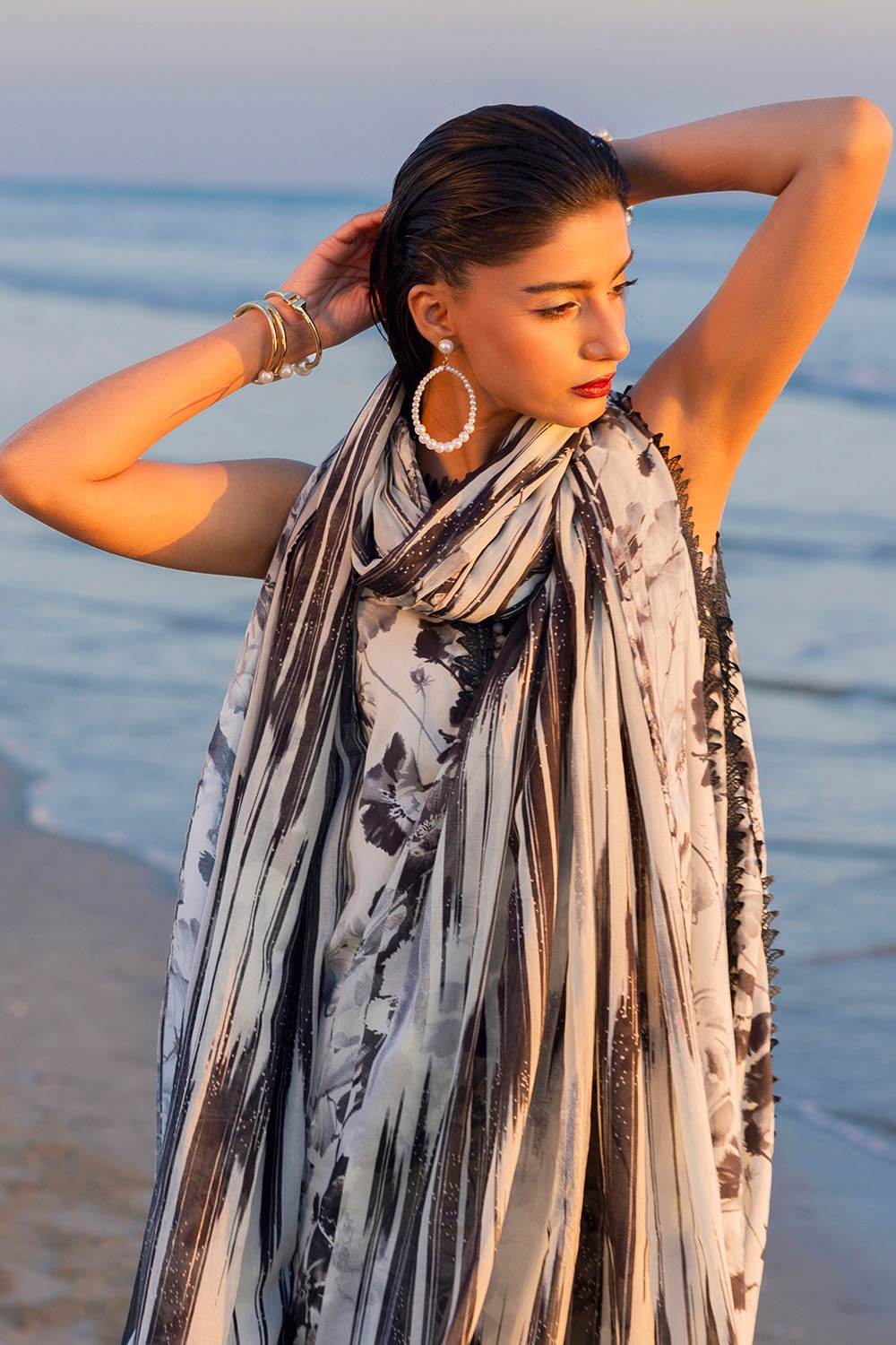 Gul Ahmed Printed Summer Lawn'25 Unstitched 2pcs - Jotey
