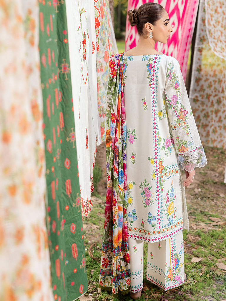 RAJBARI Printkari Sehiffli Exclusive Embroidered Unstitched 3pcs