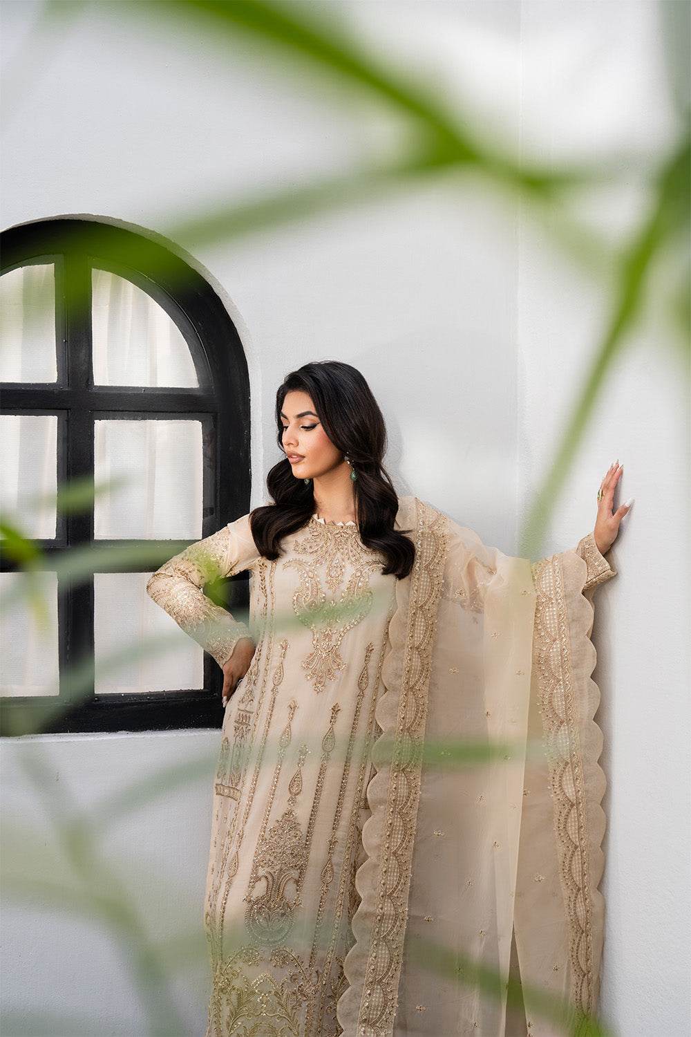 Tarz by Freesia Embroirdered Chiffon Unstitched 3 Piece - Jotey