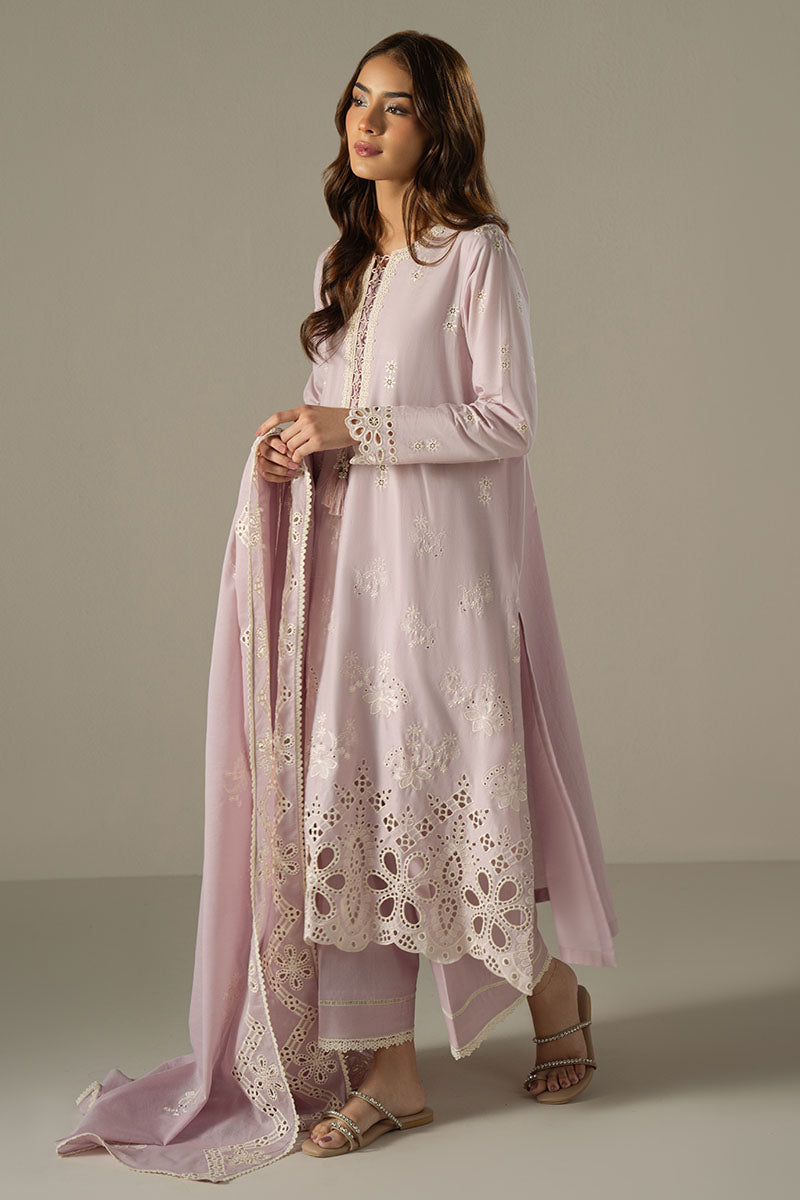 Cross Stitch Chikankari Embroidered Unstitched 3pcs