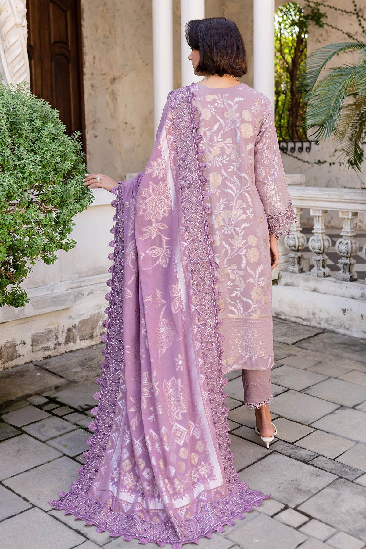 Nureh Exclusive Jacquard Unstitched Lawn 3pcs - Jotey
