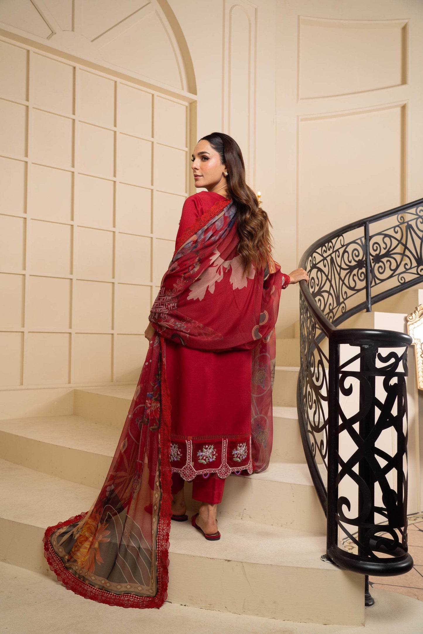 Atiya Irfan Preet Vol-02 Embroidered Unstitched Lawn 3pcs - Jotey