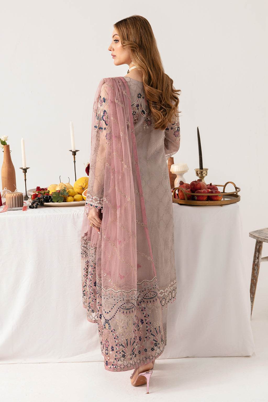 Minhal By Ramsha Chiffon Vol-11 Semi-Stitched 3pcs - Jotey