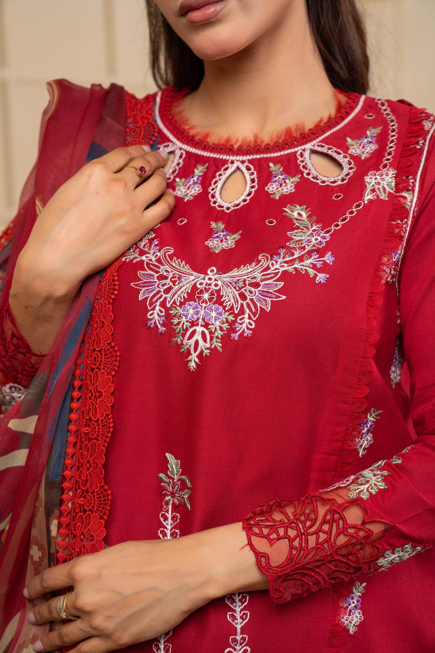 Atiya Irfan Preet Vol-02 Embroidered Unstitched Lawn 3pcs - Jotey