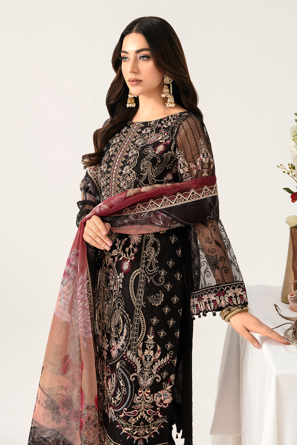 Minhal By Ramsha Chiffon Vol-11 Semi-Stitched 3pcs