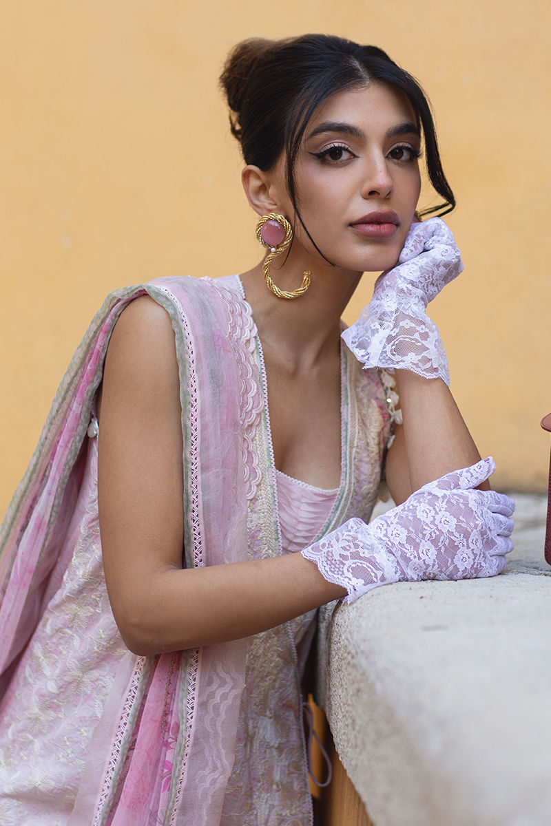 Zoha By Ansab Jahangir Embroidered Luxury Lawn'25 Unstitched 3pcs