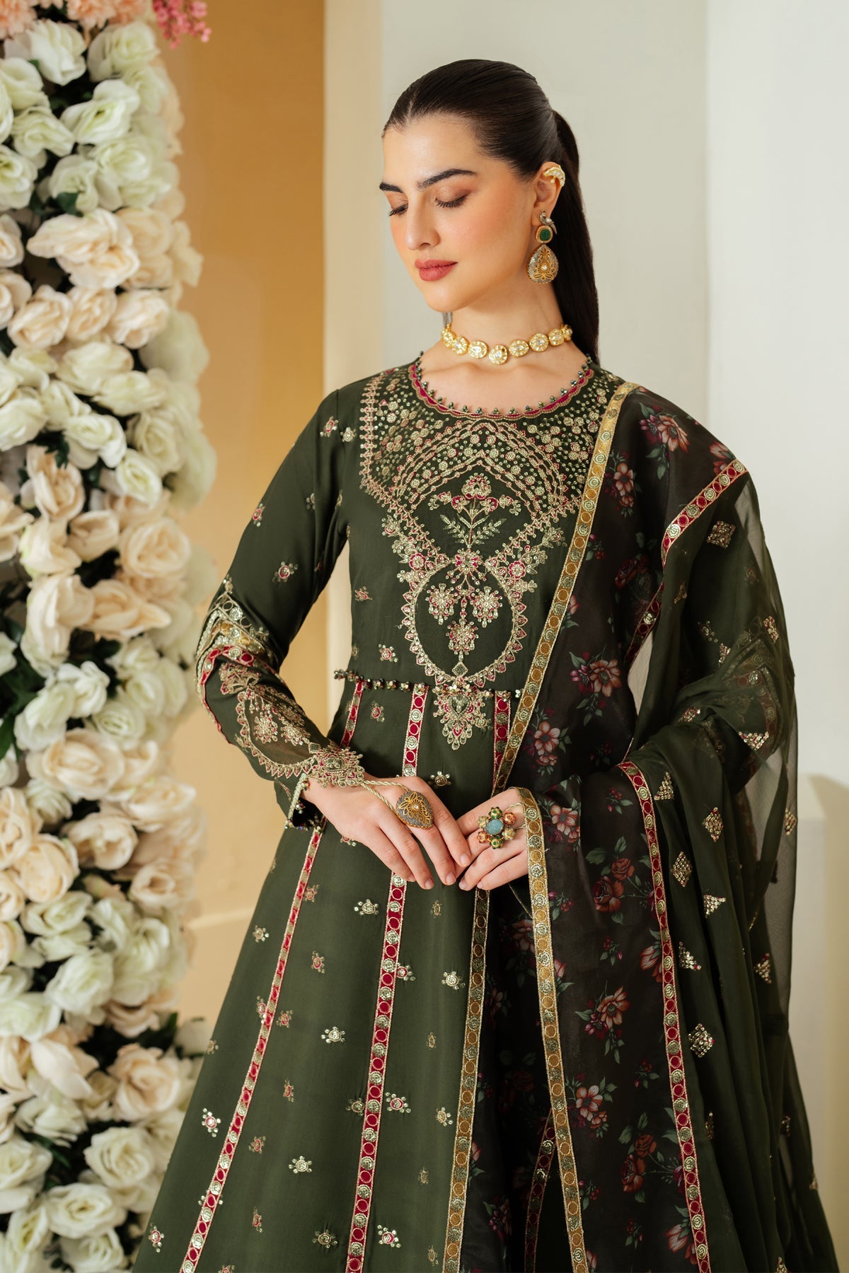 Luxe Raw Silk By Alizeh Embroidered Organza Unstitched 3pcs