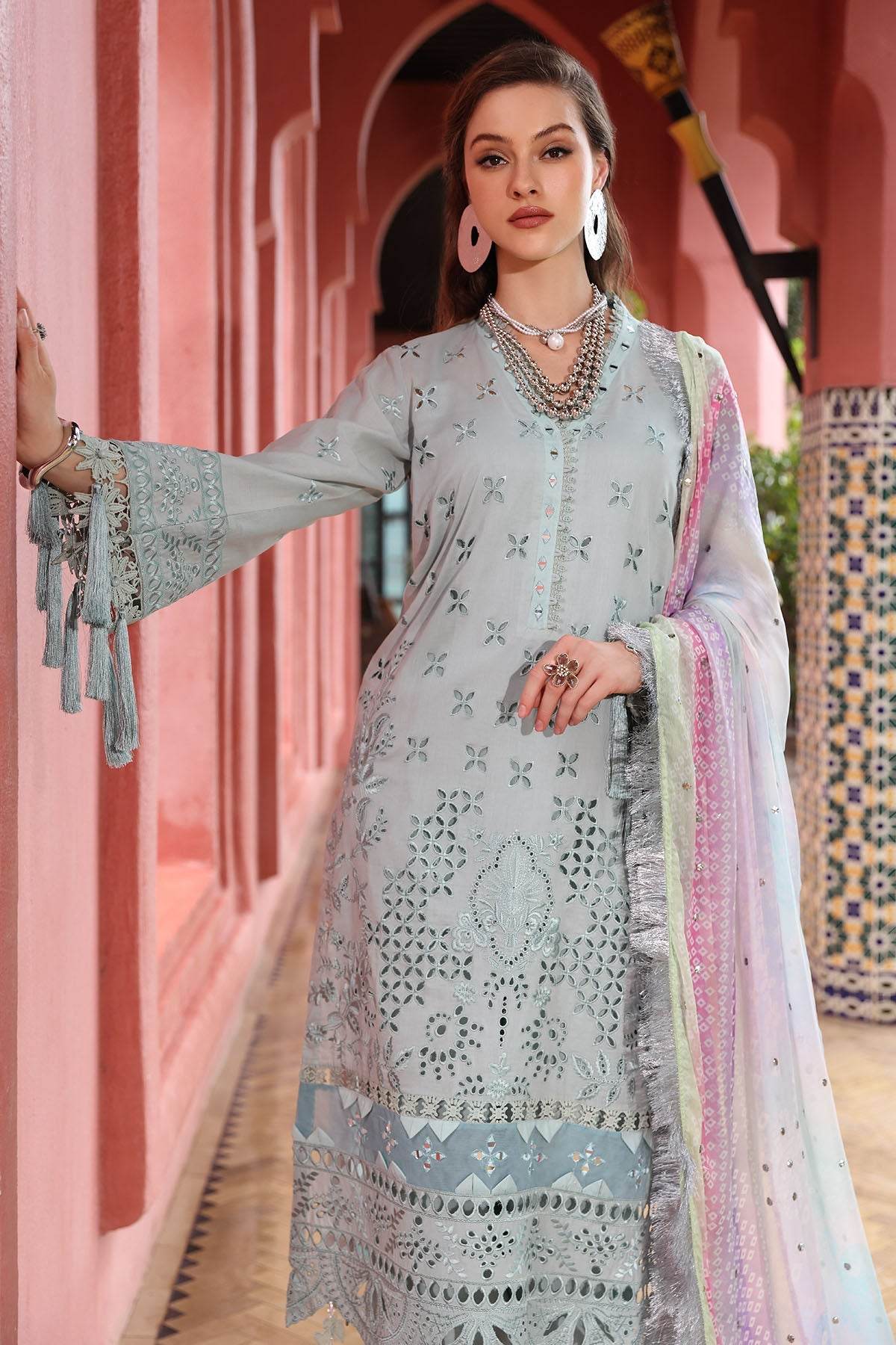 Baazar By Nureh Embroidered Chikankari Lawn Unstitched 3pcs - Jotey