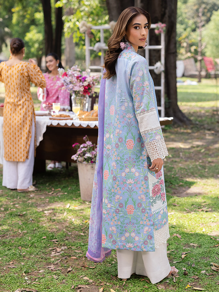 RAJBARI Printkari Sehiffli Exclusive Embroidered Unstitched 3pcs