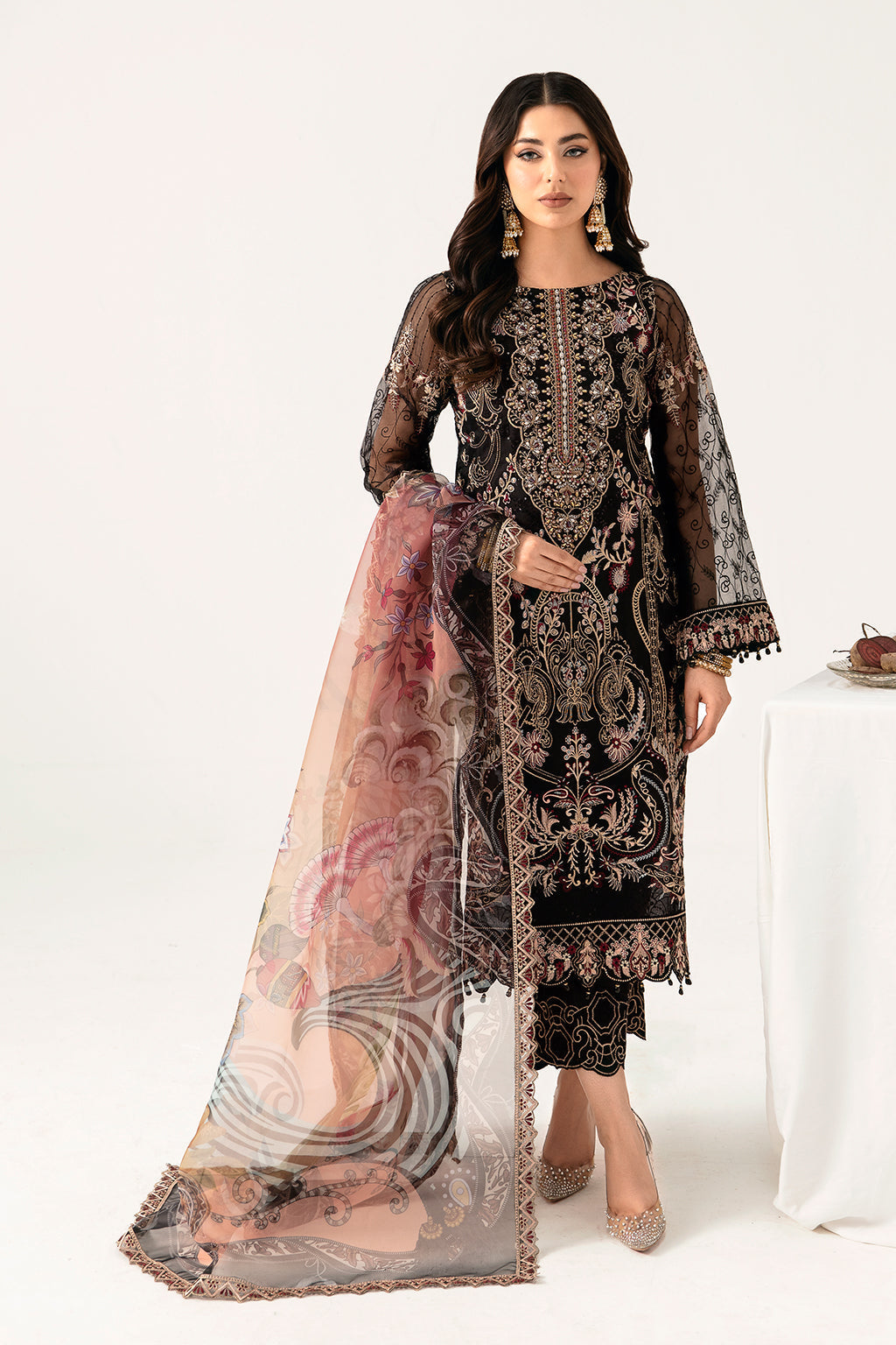 Minhal By Ramsha Chiffon Vol-11 Semi-Stitched 3pcs