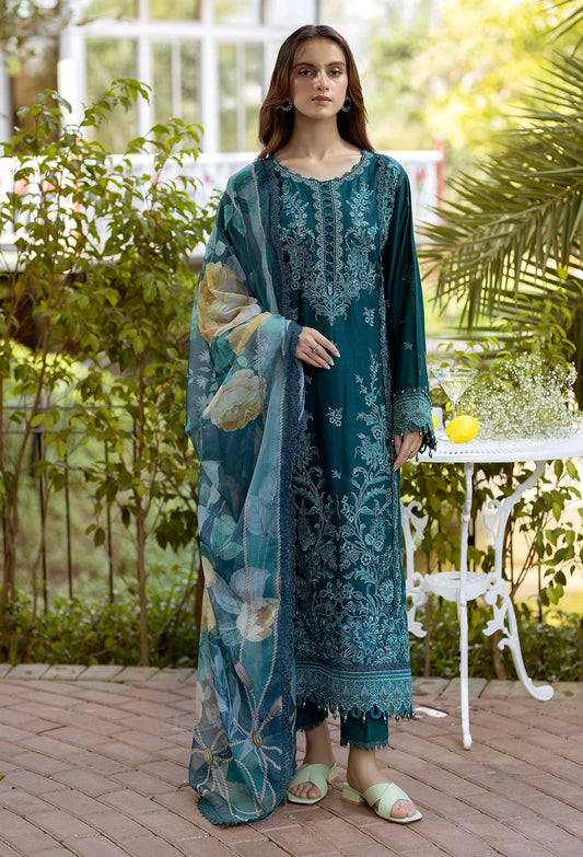 Adan's Libas Gardenia Embroiderd Unstitched Lawn 3 Piece