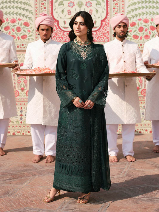 Husn Jahan By Mahnur Embroidered Luxury Lawn Unstitched 3pcs - Jotey