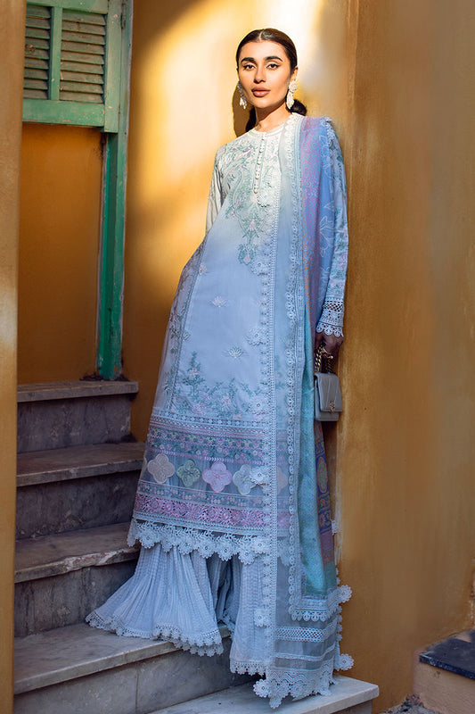 Zoha By Ansab Jahangir Embroidered Luxury Lawn'25 Unstitched 3pcs
