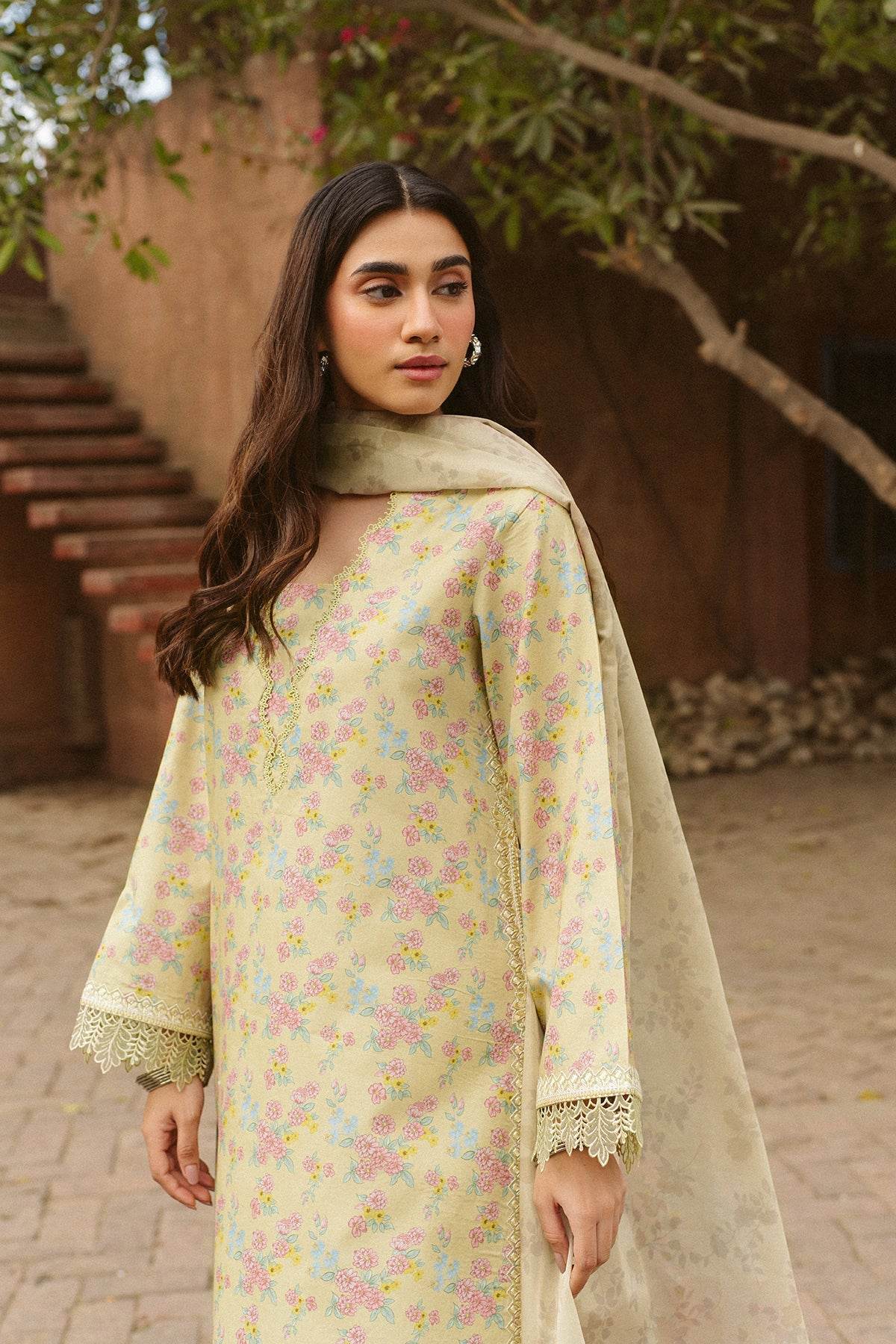 AYZEL Core Collection Embroidered Unstitched Lawn 3pcs - Jotey