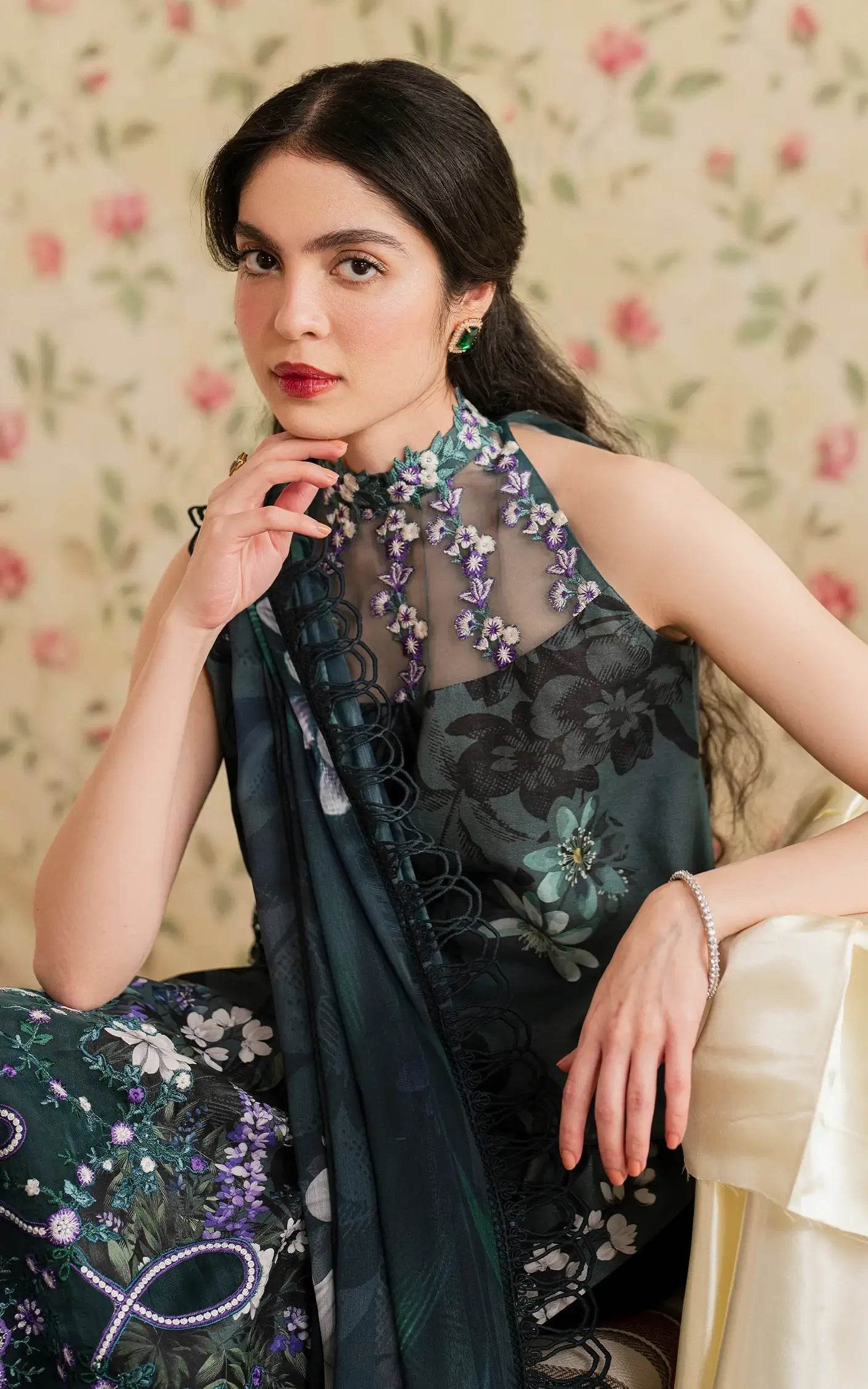 Meraki By Asifa And Nabeel Vol-01 Embroidered Lawn Unstitched 3pcs - Jotey