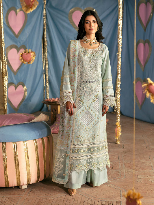 Husn Jahan By Mahnur Embroidered Luxury Lawn Unstitched 3pcs