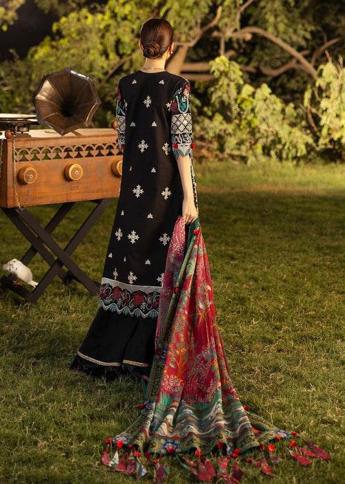 Siraa By Sadaf Fawad Khan Luxury Embroidered Lawn'25 Unstitched 3pcs - Jotey