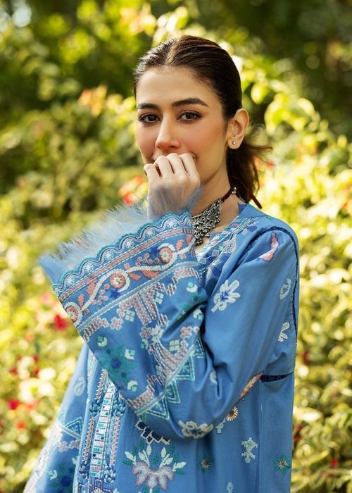 Siraa By Sadaf Fawad Khan Luxury Embroidered Lawn'25 Unstitched 3pcs
