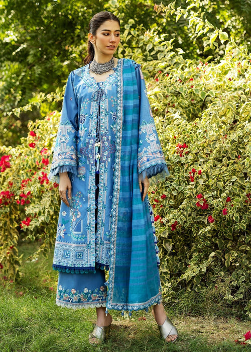 Siraa By Sadaf Fawad Khan Luxury Embroidered Lawn'25 Unstitched 3pcs