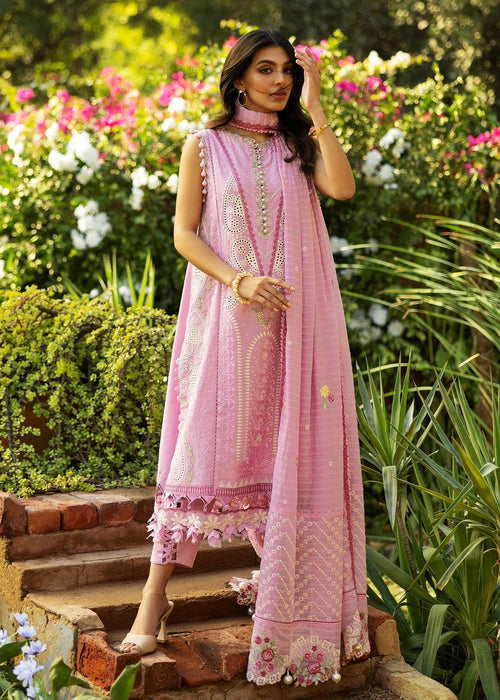 Siraa By Sadaf Fawad Khan Luxury Embroidered Lawn'25 Unstitched 3pcs