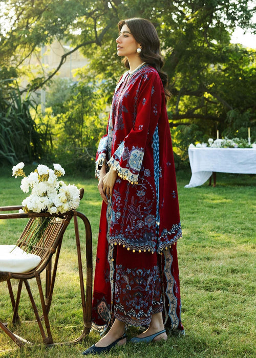 Siraa By Sadaf Fawad Khan Luxury Embroidered Lawn'25 Unstitched 3pcs
