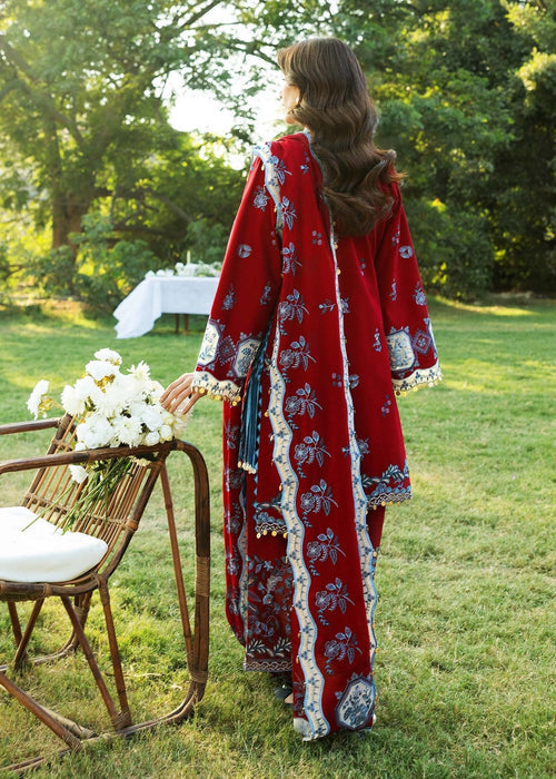 Siraa By Sadaf Fawad Khan Luxury Embroidered Lawn'25 Unstitched 3pcs