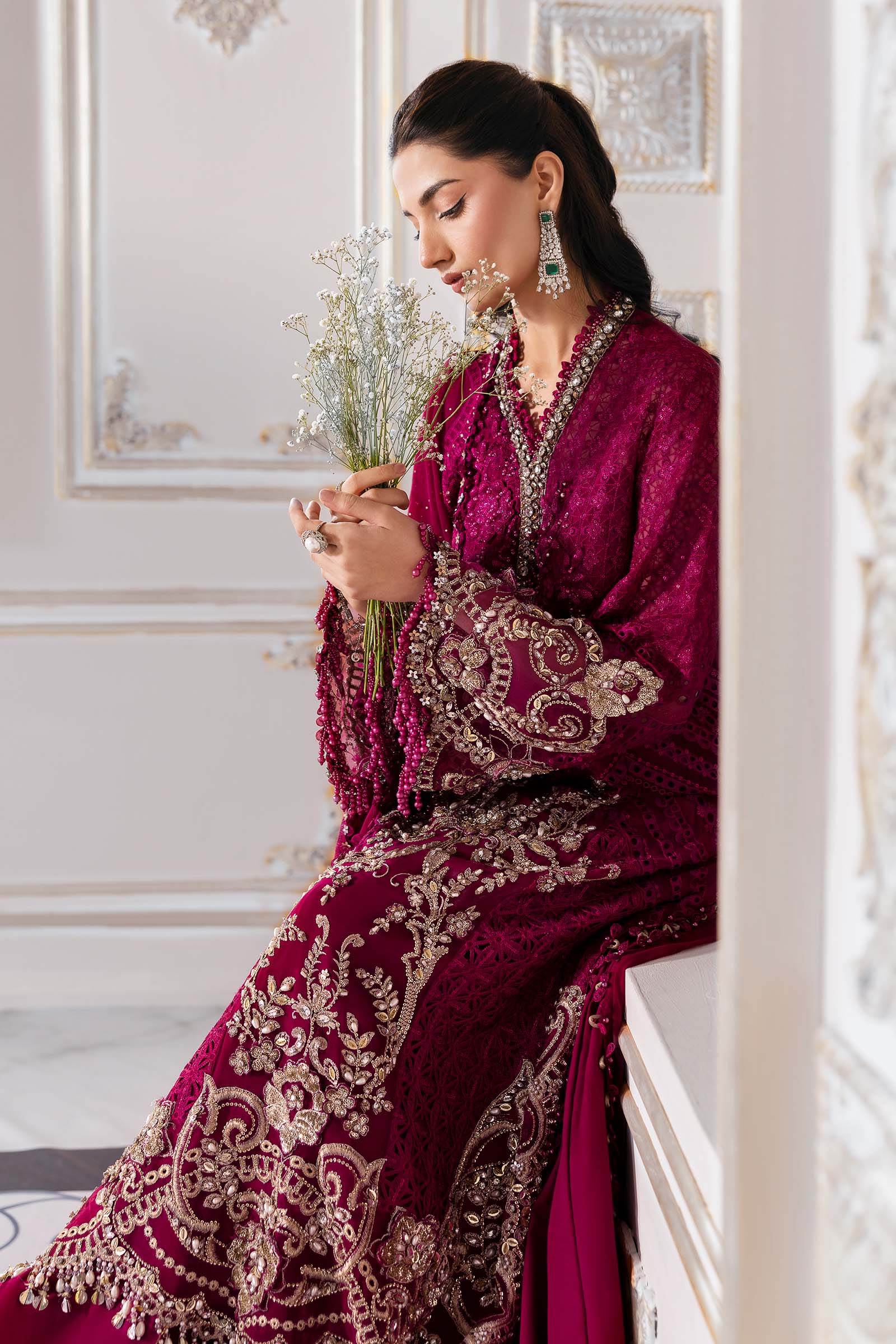 MARIA B. Embroidered Vol-30 Luxury Unstitched 3pcs - Jotey
