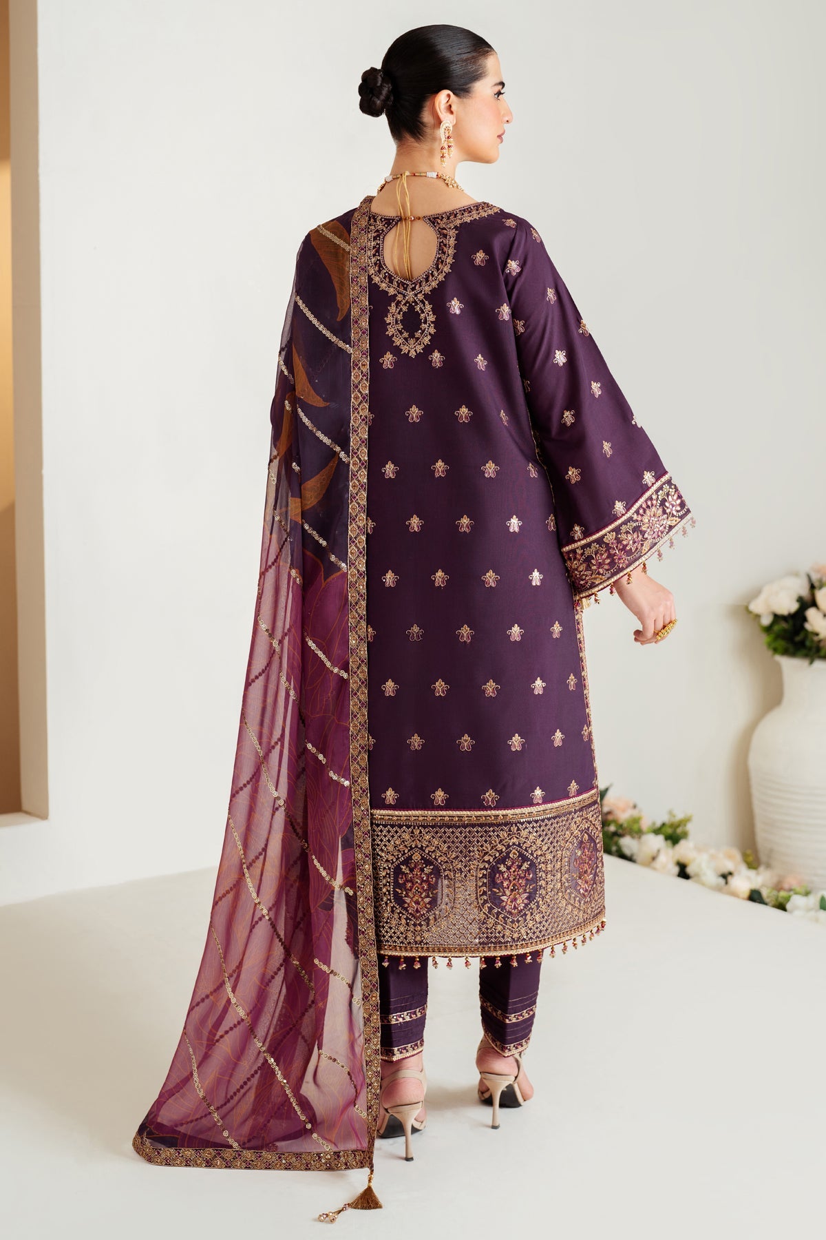 Luxe Raw Silk By Alizeh Embroidered Organza Unstitched 3pcs