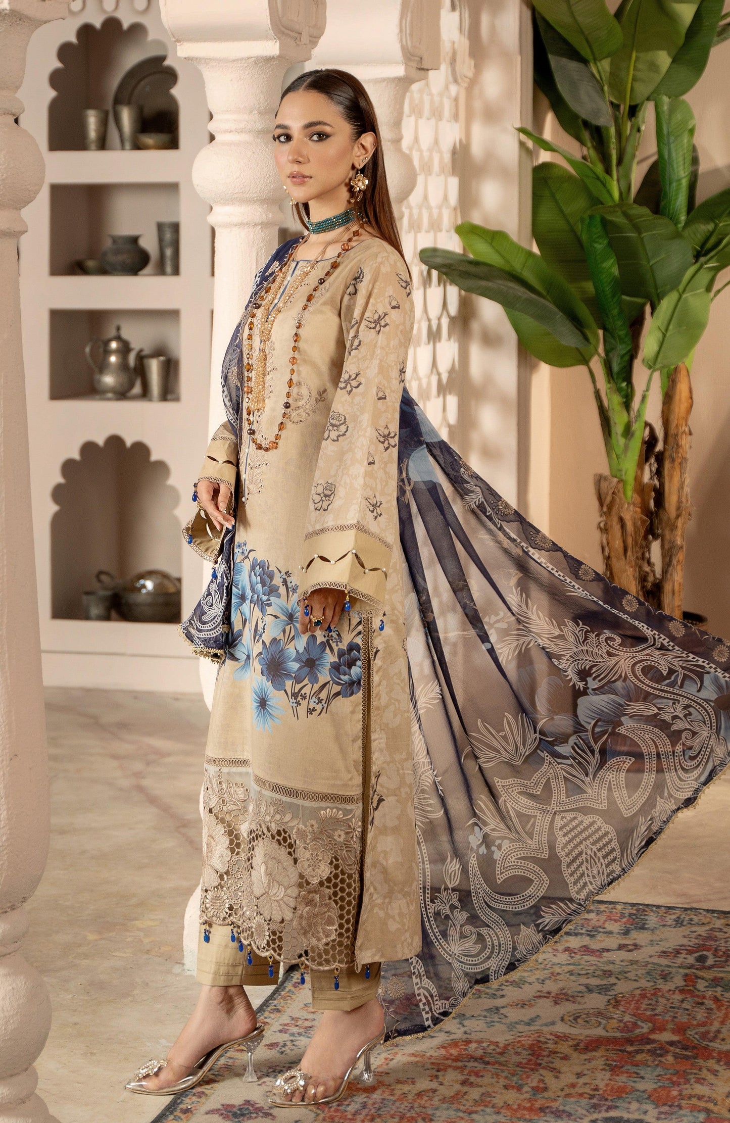 Sunshine Bloom By Alzohaib Premium Printed Embroidered Unstitched 3pcs
