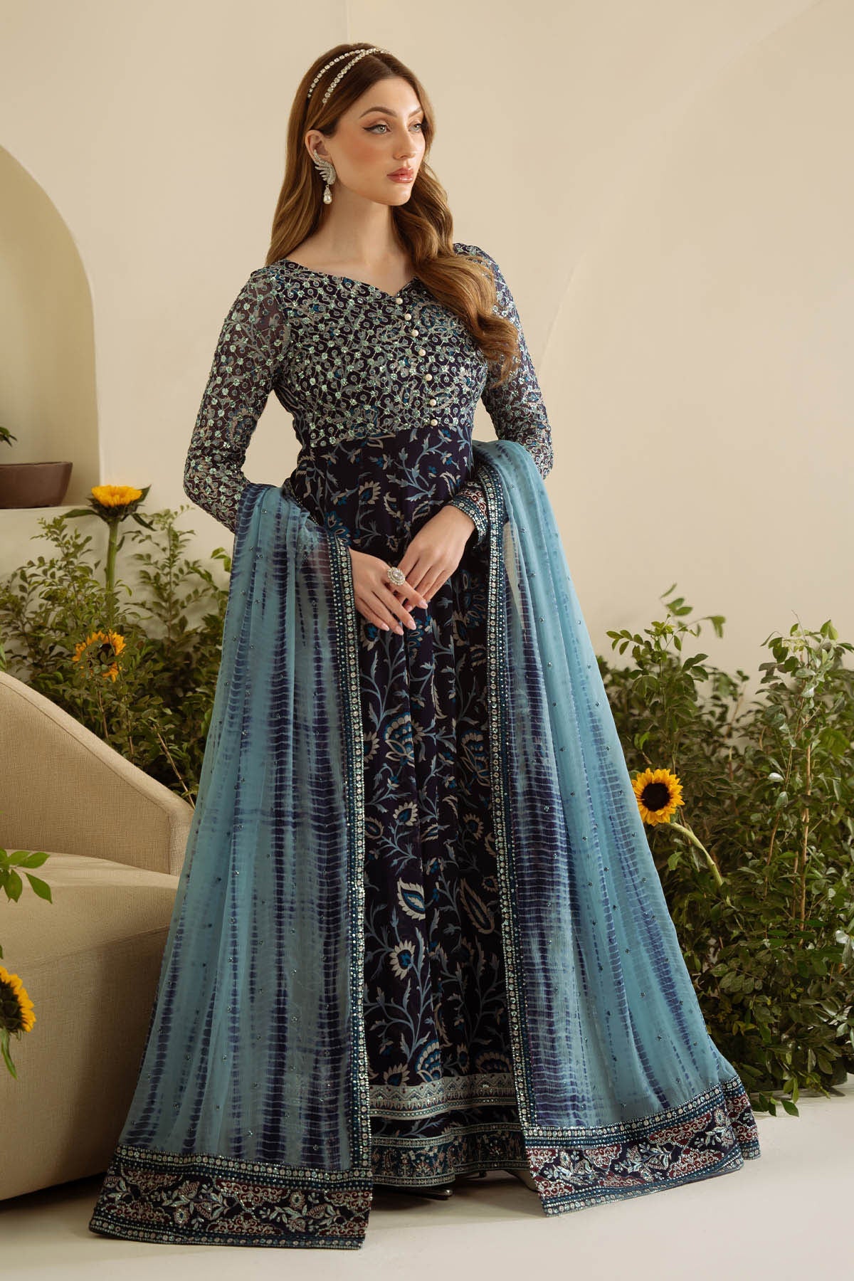 Amaya By Nureh Embroidered Luxury Chiffon Unstitched 3pcs