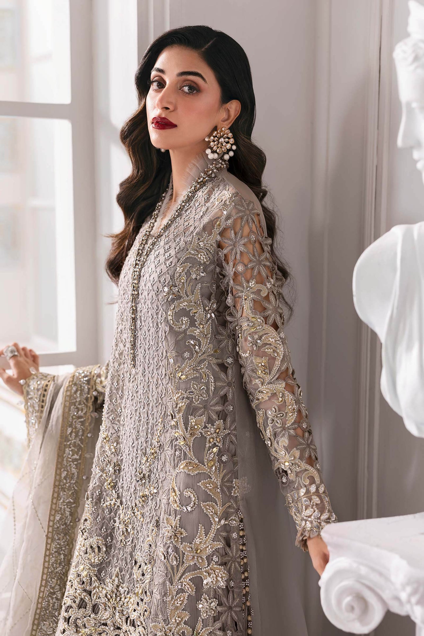 MARIA B. Embroidered Vol-30 Luxury Unstitched 3pcs - Jotey