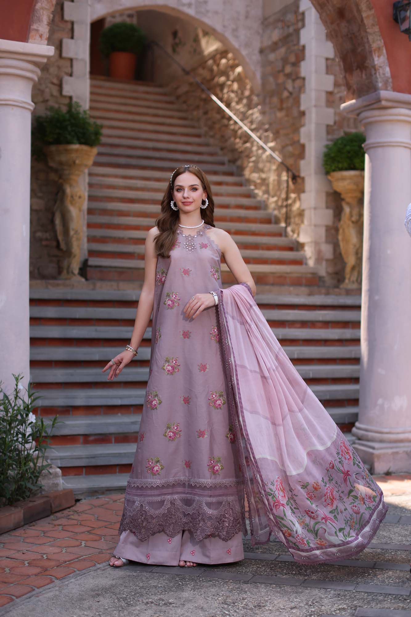 Noor By Saadia Asad Eid Luxe Printkari Embroidered Lawn Unstitched 3pcs