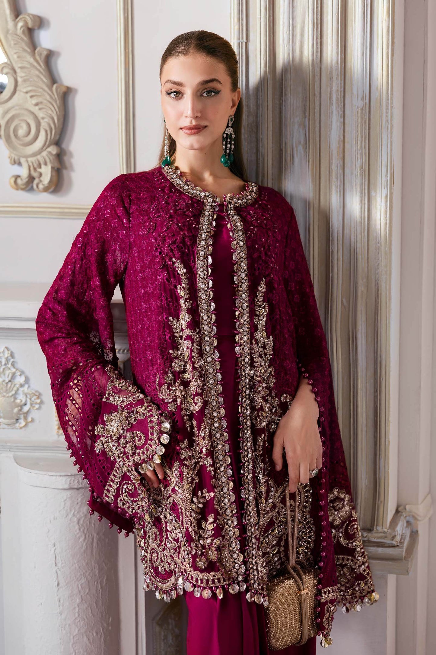 MARIA B. Embroidered Vol-30 Luxury Unstitched 3pcs - Jotey