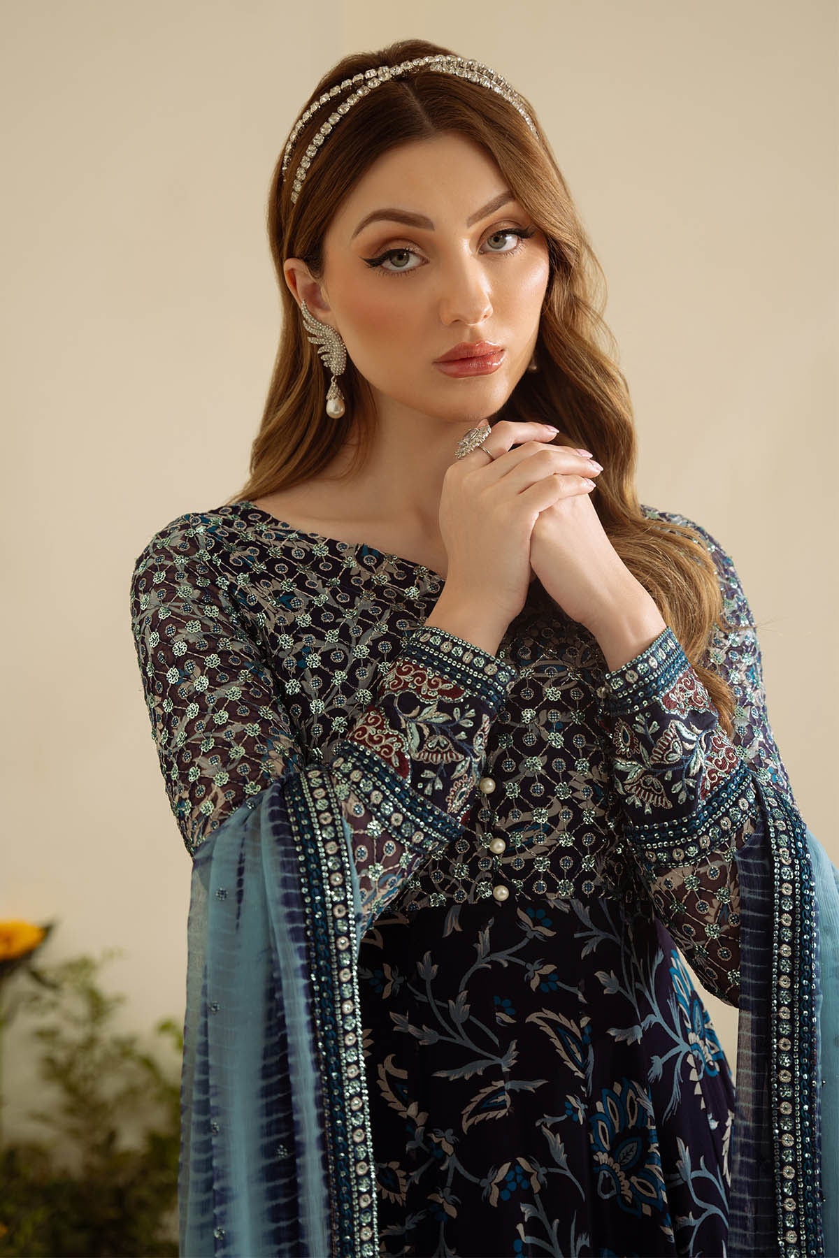 Amaya By Nureh Embroidered Luxury Chiffon Unstitched 3pcs