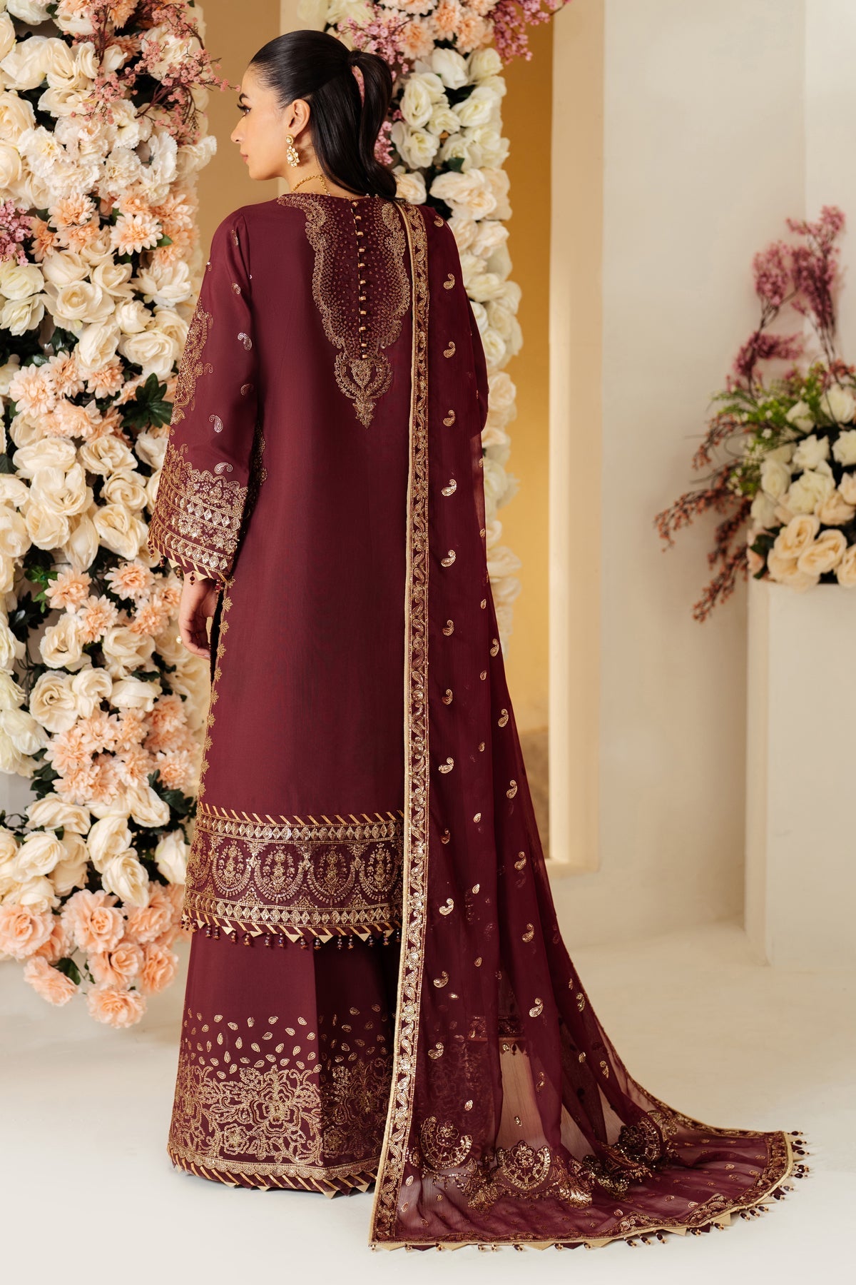 Luxe Raw Silk By Alizeh Embroidered Organza Unstitched 3pcs