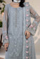 Roshnai By ZA Clothes Embroidered Semi-Stitched Organza 3pcs
