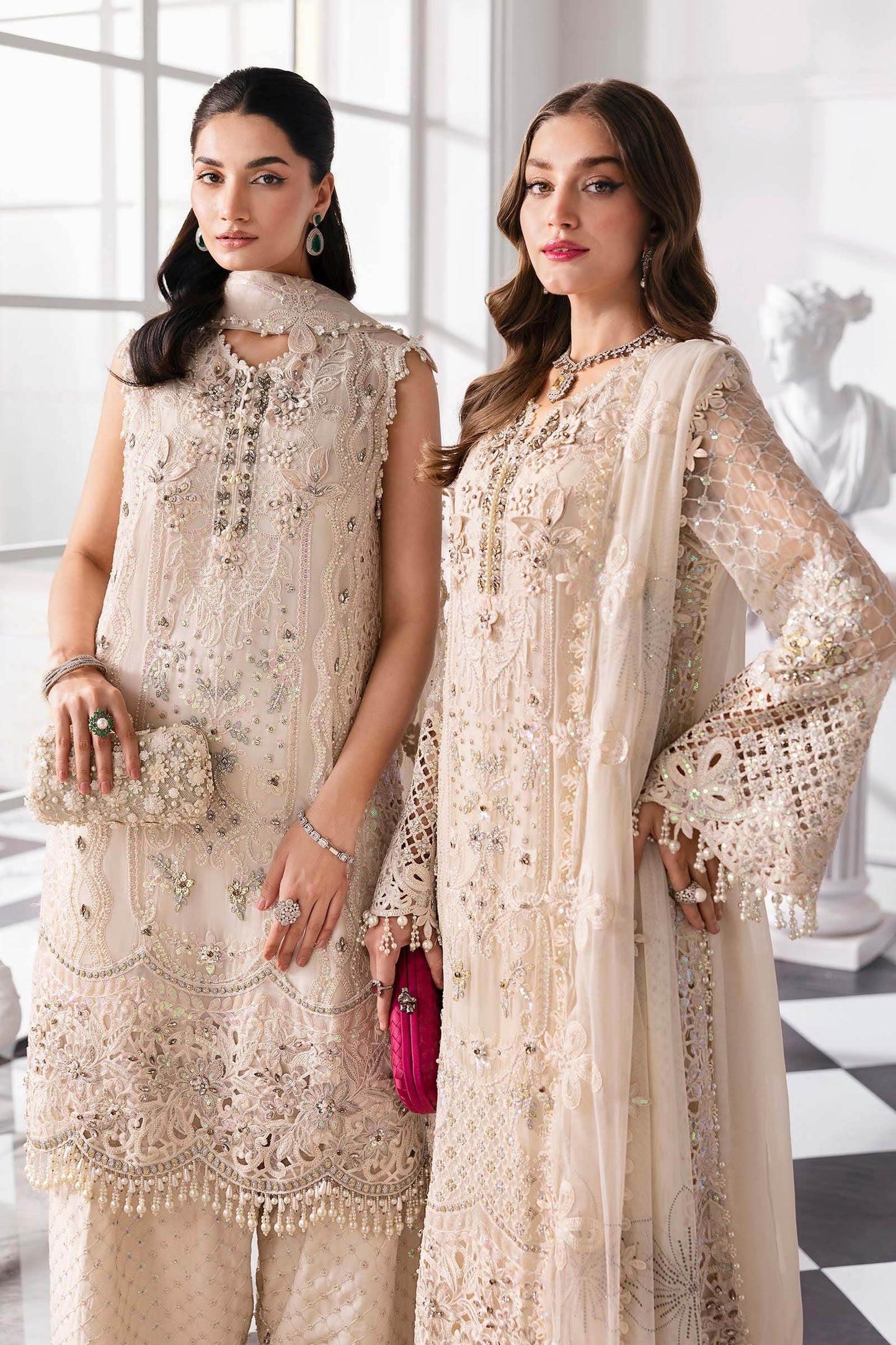 MARIA B. Embroidered Vol-30 Luxury Unstitched 3pcs - Jotey