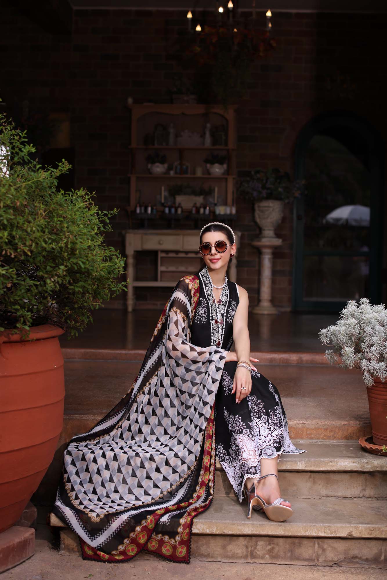 Noor By Saadia Asad Eid Luxe Printkari Embroidered Lawn Unstitched 3pcs