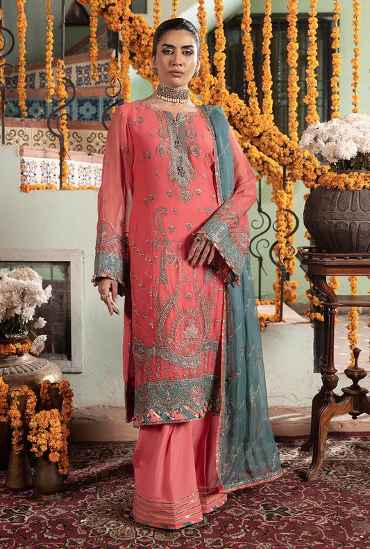 Rang-E-Mehfil Festive Unstitched Chiffon 3pcs - Jotey